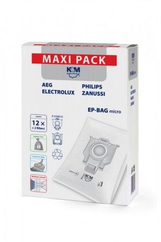 Worki do odkurzacza 12 + 2 EP-BAG micro MAXI PACK K&M