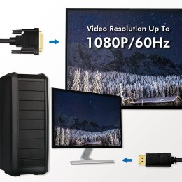 Kabel DisplayPort 1.2 do DVI 2m Czarny LogiLink