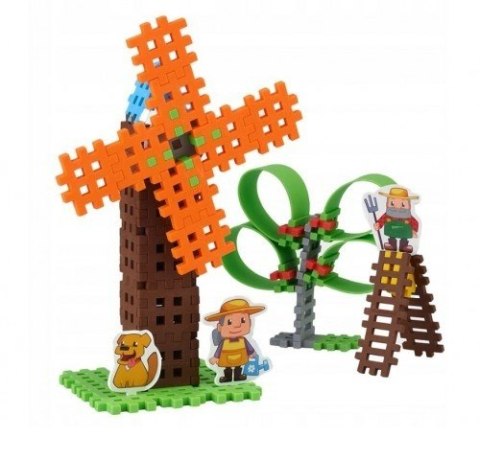 Klocki konstrukcyjne Mini Waffle - Rolnik Zestaw mały blister Marioinex Klocki konstrukcyjne Mini Waffle - Rolnik Zestaw mały blister Marioinex