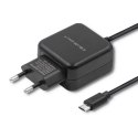 Ładowarka sieciowa 5V | 2.4A | 12W | Micro USB | Czarna Qoltec