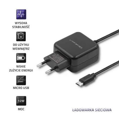 Ładowarka sieciowa 5V | 2.4A | 12W | Micro USB | Czarna Qoltec Ładowarka sieciowa 5V | 2.4A | 12W | Micro USB | Czarna Qoltec