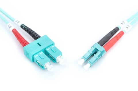 Patchcord światłowodowy FO LC-SC MM 50/125 OM3 duplex LSOH 3m Digitus