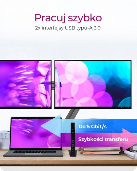 Stacja dokująca IB-DK2251AC do Notebooka DisplayLink, 2 x HDMI IcyBox Stacja dokująca IB-DK2251AC do Notebooka DisplayLink, 2 x HDMI IcyBox
