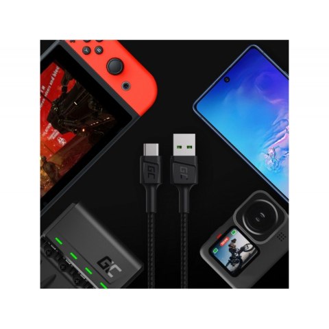 Kabel GC PowerStream USB - USB-C 120 cm, QC 3.0 Green Cell Kabel GC PowerStream USB - USB-C 120 cm, QC 3.0 Green Cell