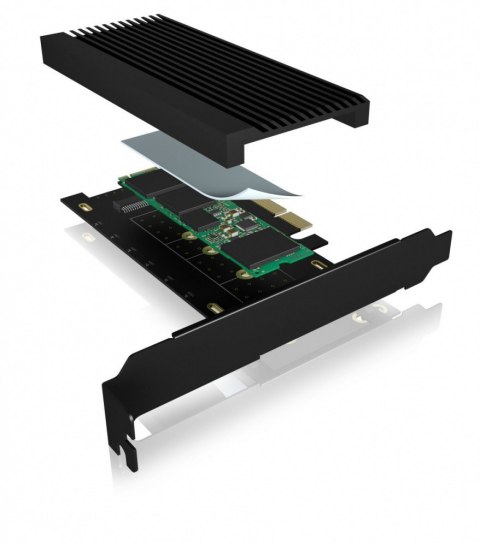 Karta PCI na M.2 SSD NVMe IB-PCI208-HS z radiatorem IcyBox Karta PCI na M.2 SSD NVMe IB-PCI208-HS z radiatorem IcyBox