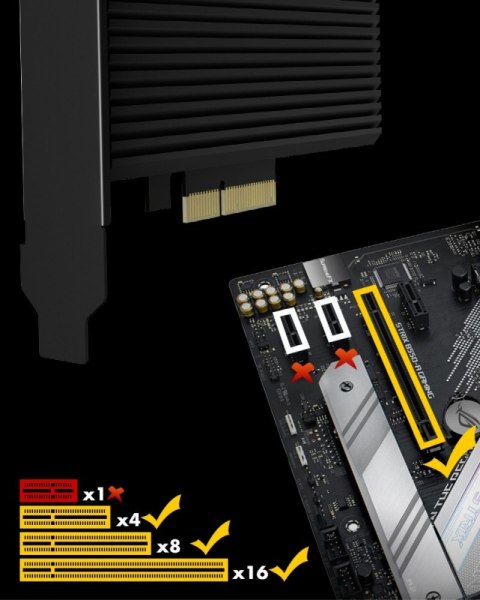 Karta PCI na M.2 SSD NVMe IB-PCI208-HS z radiatorem IcyBox Karta PCI na M.2 SSD NVMe IB-PCI208-HS z radiatorem IcyBox
