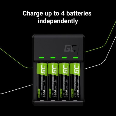 Ładowarka VitalCharger + 4x akumulatory AAA 800mAh Green Cell Ładowarka VitalCharger + 4x akumulatory AAA 800mAh Green Cell