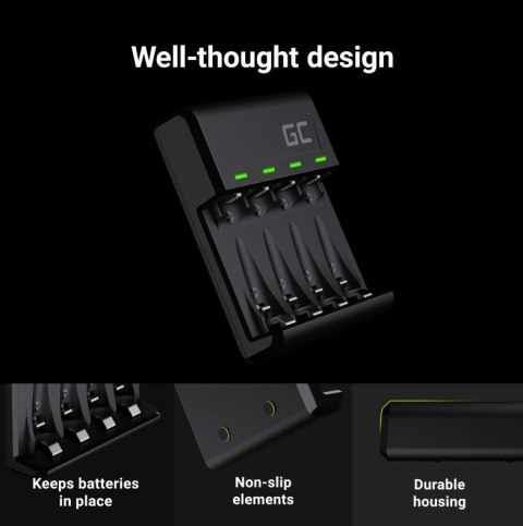 Ładowarka VitalCharger do akumulatorów AA / AAA Ni-MH USB-C Green Cell Ładowarka VitalCharger do akumulatorów AA / AAA Ni-MH USB-C Green Cell