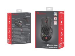 Mysz Xenon 800 lekka 16000 DPI podświetlenie RGB dla graczy lekka Czarna Genesis