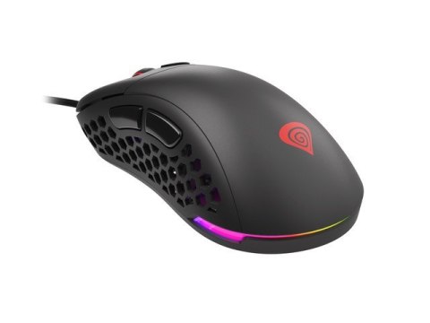 Mysz Xenon 800 lekka 16000 DPI podświetlenie RGB dla graczy lekka Czarna Genesis
