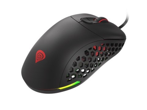Mysz Xenon 800 lekka 16000 DPI podświetlenie RGB dla graczy lekka Czarna Genesis