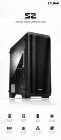 Obudowa S2 ATX Mid Tower PC Case 120mm fan Zalman