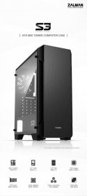 Obudowa S3 TG ATX Mid Tower PC Case TG fan x3 Zalman