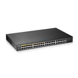 Przełącznik zarządzalny GS1900-48HP v2, 48-port GbE L2 Smart Switch 170W rack GS1900-48HPv2 Zyxel