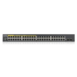Przełącznik zarządzalny GS1900-48HP v2, 48-port GbE L2 Smart Switch 170W rack GS1900-48HPv2 Zyxel