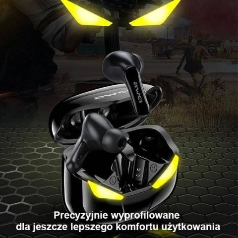 Słuchawki Bluetooth 5.0 T35 TWS + Stacja dokująca -Dla Graczy- czarne AWEI Słuchawki Bluetooth 5.0 T35 TWS + Stacja dokująca -Dla Graczy- czarne AWEI