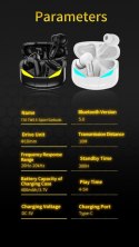 Słuchawki Bluetooth 5.0 T35 TWS + Stacja dokująca -Dla Graczy- czarne AWEI