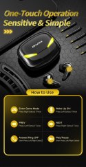 Słuchawki Bluetooth 5.0 T35 TWS + Stacja dokująca -Dla Graczy- czarne AWEI