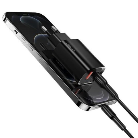Ładowarka sieciowa 1xUSB-C+1xUSB T35 20W PD3.0 QC3.0 Fast charging USAMS Ładowarka sieciowa 1xUSB-C+1xUSB T35 20W PD3.0 QC3.0 Fast charging USAMS