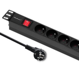 Listwa zasilająca do szafy RACK 1U | 16A | PDU | 6xFRENCH | 2m Qoltec