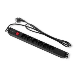 Listwa zasilająca do szafy RACK 1U | 16A | PDU | 6xFRENCH | 2m Qoltec