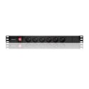 Listwa zasilająca do szafy RACK 1U | 16A | PDU | 6xFRENCH | 2m Qoltec