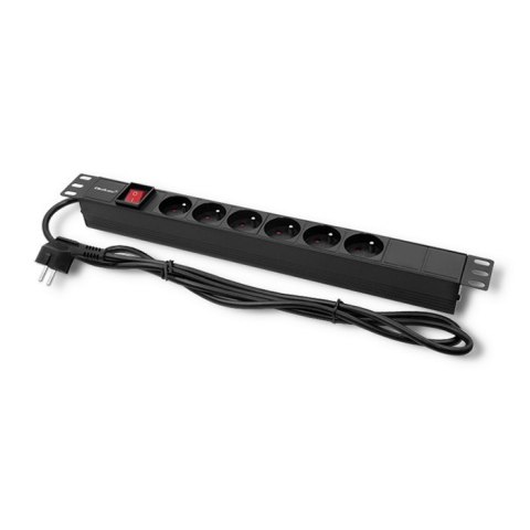 Listwa zasilająca do szafy RACK 1U | 16A | PDU | 6xFRENCH | 2m Qoltec Listwa zasilająca do szafy RACK 1U | 16A | PDU | 6xFRENCH | 2m Qoltec