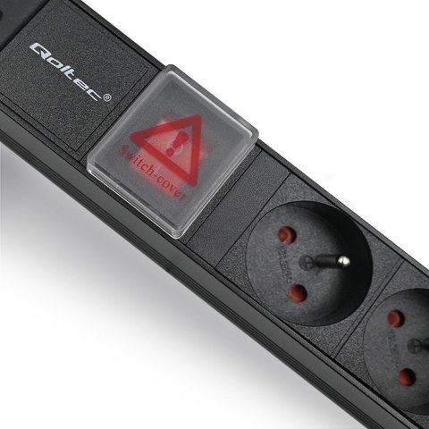 Listwa zasilająca do szafy RACK 1U | 16A | PDU | 6xFRENCH | 2m Qoltec Listwa zasilająca do szafy RACK 1U | 16A | PDU | 6xFRENCH | 2m Qoltec