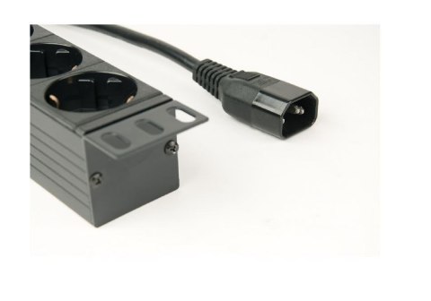 Listwa zasilająca rack (PDU), 8 gniazd typ Schuko, 1U, 10A, wtyk C14 3m Gembird