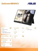 Monitor ZenScreen MB16ACV BK/5MS/EU USB-C Asus