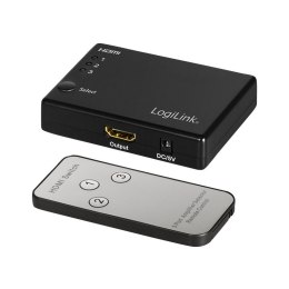 Przełącznik Switch 3x1 HDMI, 1080p 60Hz, z pilotem LogiLink