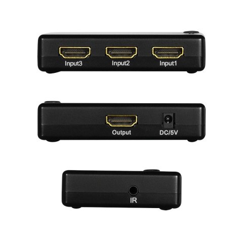 Przełącznik Switch 3x1 HDMI, 1080p 60Hz, z pilotem LogiLink Przełącznik Switch 3x1 HDMI, 1080p 60Hz, z pilotem LogiLink