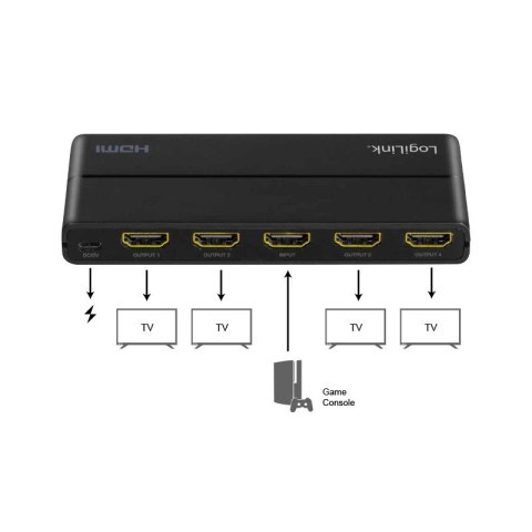 Splitter 4xHDMI 4K, 60Hz LogiLink Splitter 4xHDMI 4K, 60Hz LogiLink