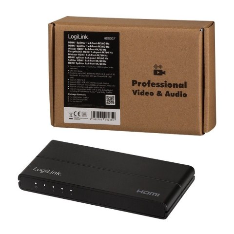 Splitter 4xHDMI 4K, 60Hz LogiLink Splitter 4xHDMI 4K, 60Hz LogiLink