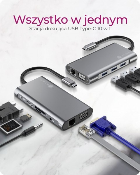Stacja dokująca IB-DK4040-CPD TYPE-C z dwoma interfejsami wideo IcyBox Stacja dokująca IB-DK4040-CPD TYPE-C z dwoma interfejsami wideo IcyBox