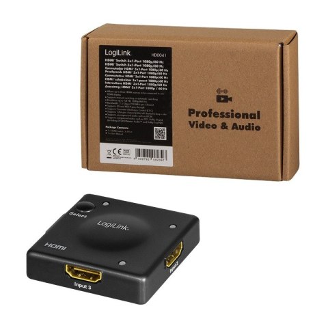 Switch 3x1 HDMI, 1080p 60Hz LogiLink Switch 3x1 HDMI, 1080p 60Hz LogiLink