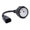 Adapter IEC 320 C14 / FRENCH | 0.15m Qoltec