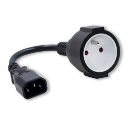 Adapter IEC 320 C14 / FRENCH | 0.15m Qoltec