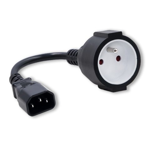 Adapter IEC 320 C14 / FRENCH | 0.15m Qoltec