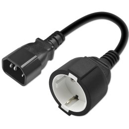 Adapter IEC 320 C14 / SCHUKO | 0.15m Qoltec