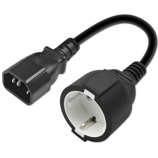 Adapter IEC 320 C14 / SCHUKO | 0.15m Qoltec