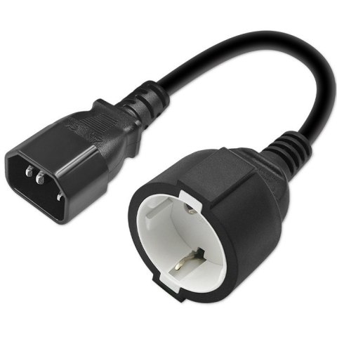 Adapter IEC 320 C14 / SCHUKO | 0.15m Qoltec