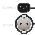 Adapter IEC 320 C14 / SCHUKO | 0.15m Qoltec