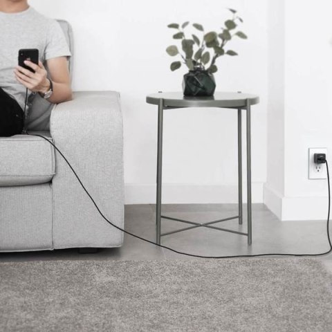 CB-AL05 kabel Lightning - USB-A 2m MFi Apple nylonowy oplot czarny AUKEY