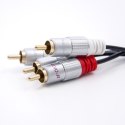 Kabel 2xRCA męski / 2xRCA męski | 3m | czarny Qoltec