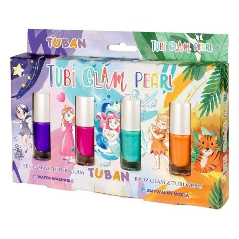 Lakier Tubi Glam Zestaw 4 szt. - perłowy TUBAN Lakier Tubi Glam Zestaw 4 szt. - perłowy TUBAN