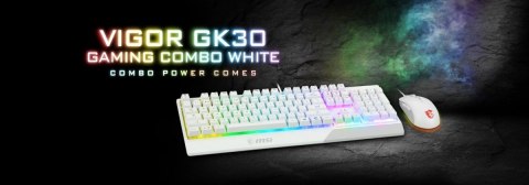 Zestaw Klawiatura + Mysz Vigor GK30 Combo biały MSI