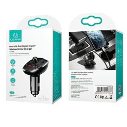Zestaw głośnomówiący C21 z transmiterem FM MP3 Bluetooth 2xUSB 3,4A USAMS