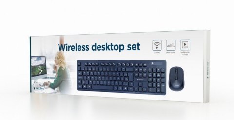 Zestaw klawiatura+mysz czarny/bezprzewodowy US Gembird