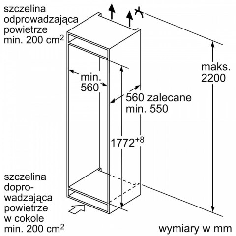 Chłodziarko-zamrażarka KIN86VFE0 Bosch